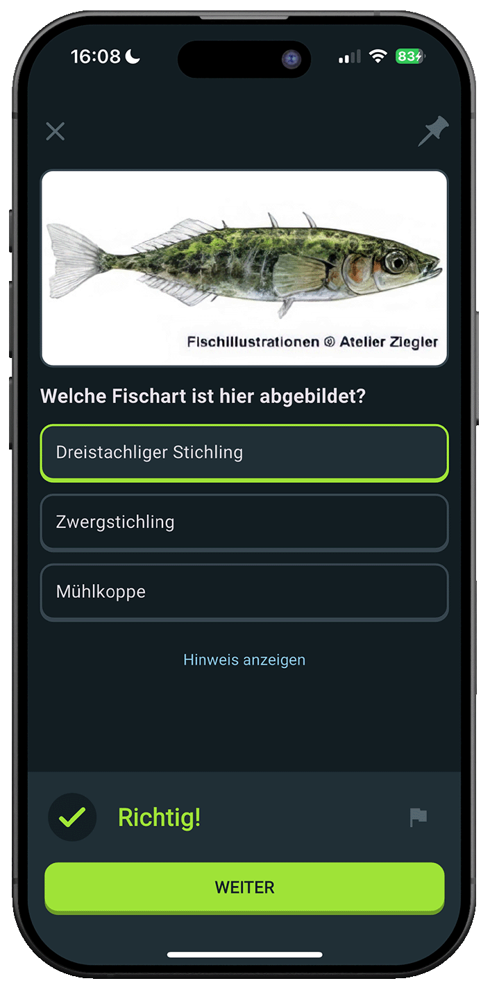 Angelschein Online iPhone Screenshot